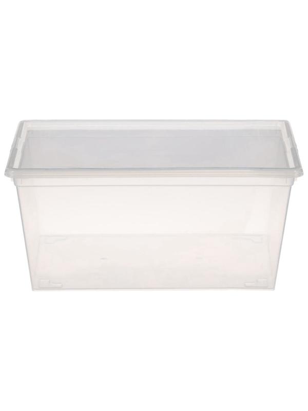 Ящики пластиковые для хранения, с крышкой, набор 2 шт.: 10 л, 16 л, прозрачно-матовый