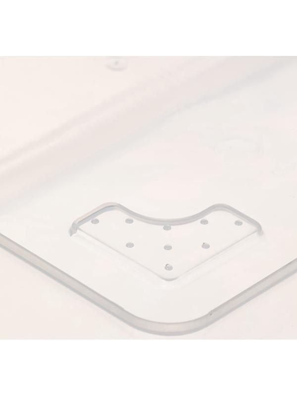 Ящики пластиковые для хранения, с крышкой, набор 2 шт.: 10 л, 16 л, прозрачно-матовый