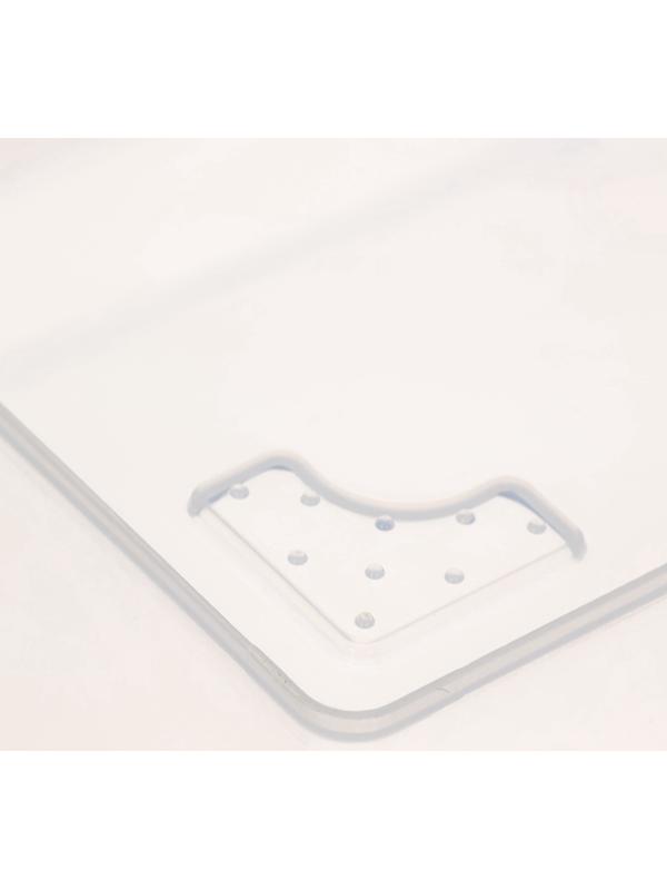 Ящики пластиковые для хранения, с крышкой, набор 2 шт.: 10 л, 16 л, прозрачно-матовый