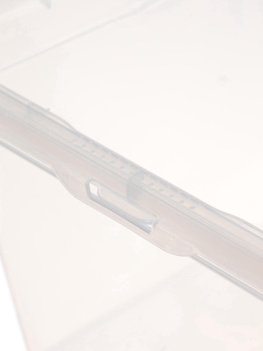 Ящик пластиковый для хранения, с крышкой, объём — 16 л, прозрачно-матовый