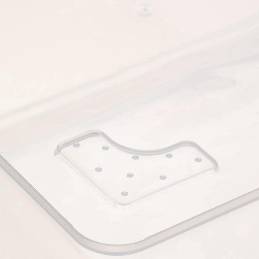 Ящик пластиковый для хранения, с крышкой, объём — 16 л, прозрачно-матовый