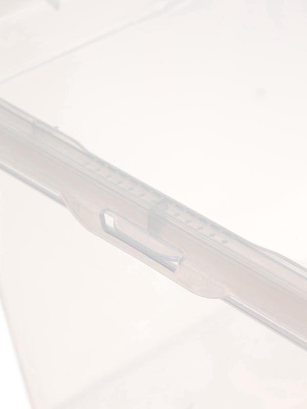 Ящик пластиковый для хранения, с крышкой, объём — 16 л, прозрачно-матовый