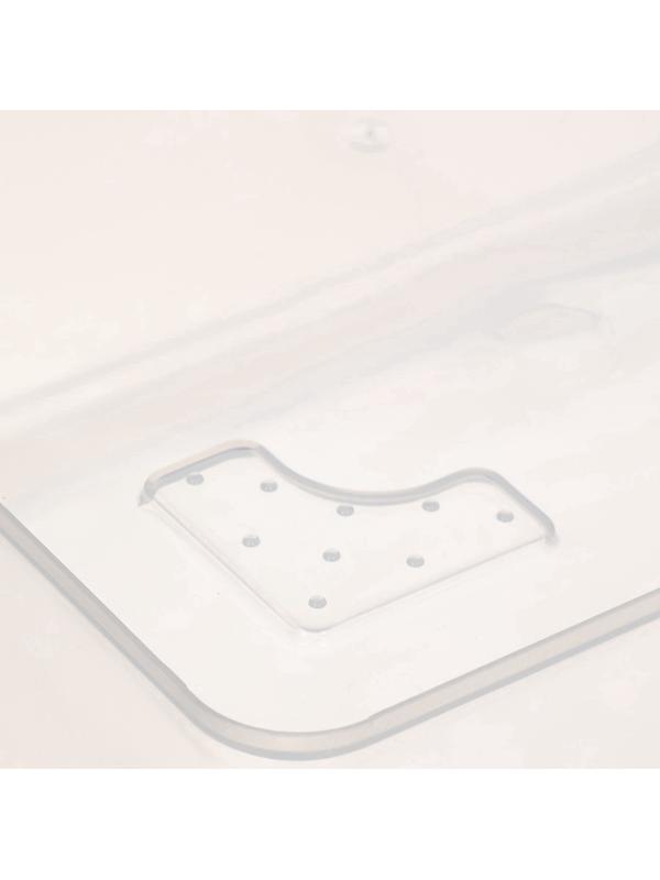 Ящик пластиковый для хранения, с крышкой, объём — 16 л, прозрачно-матовый