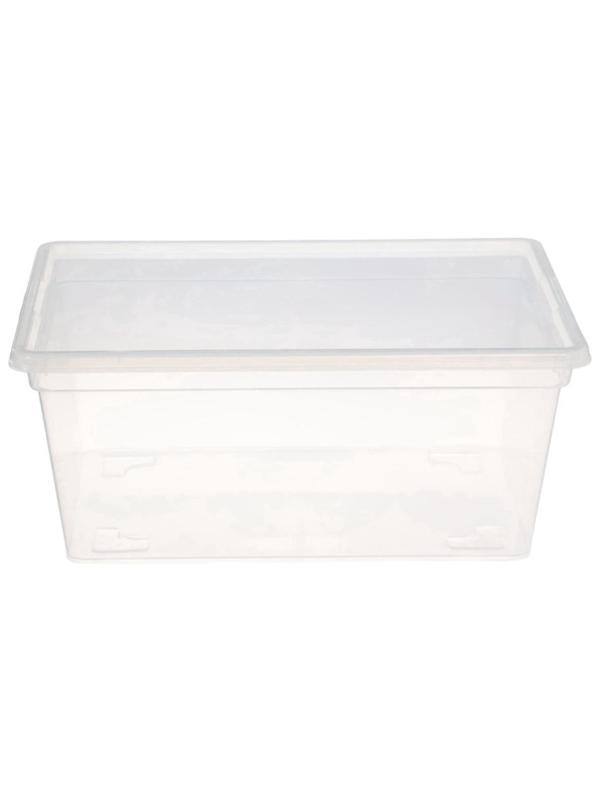 Ящик пластиковый для хранения, с крышкой, объём — 16 л, прозрачно-матовый