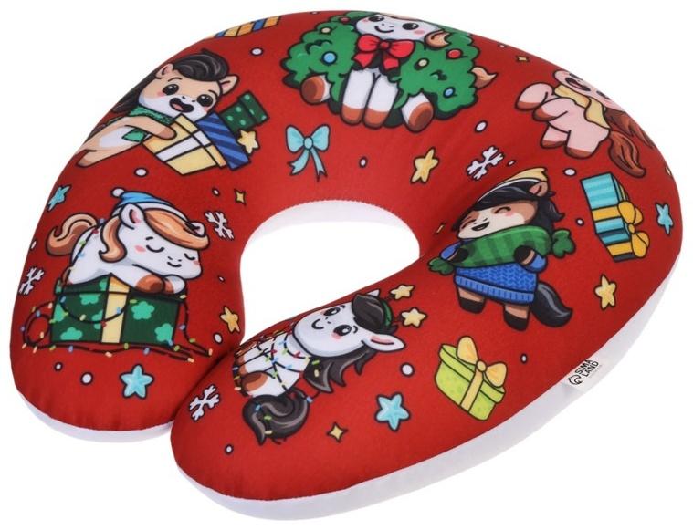 Подушка для путешествий антистресс «Лошадь», красный