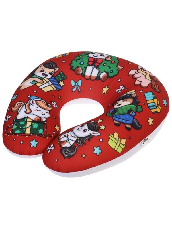 Подушка для путешествий антистресс «Лошадь», красный