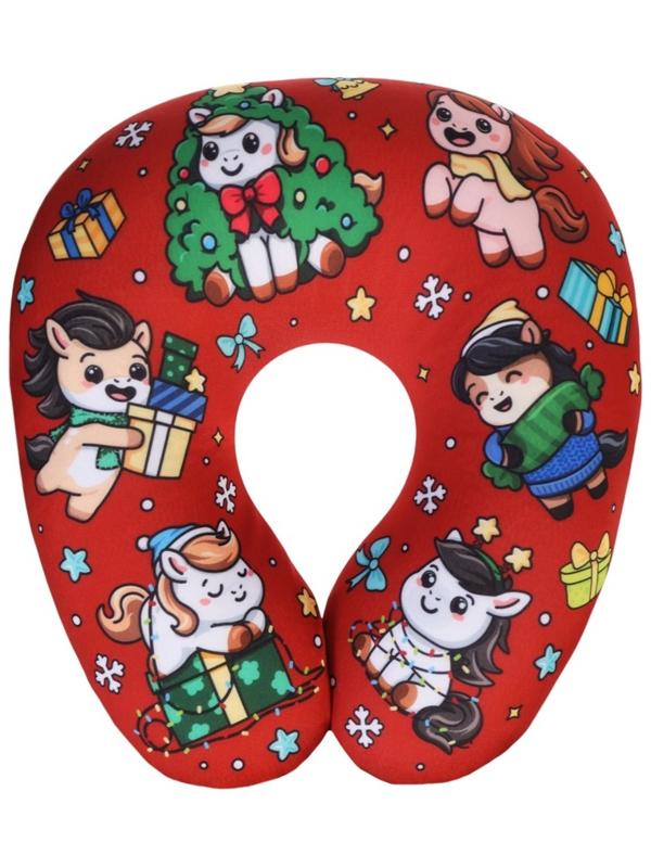 Подушка для путешествий антистресс «Лошадь», красный