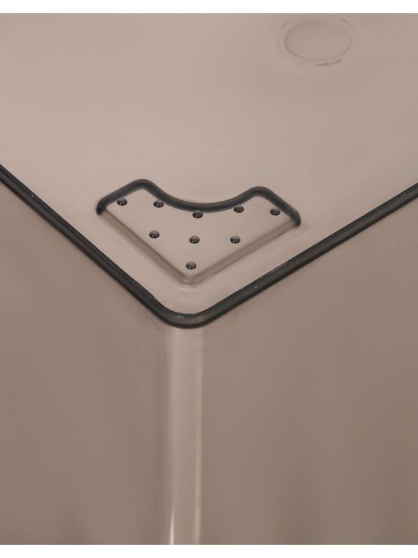 Ящик пластиковый для хранения, с крышкой, объём — 10 л, прозрачно-чёрный