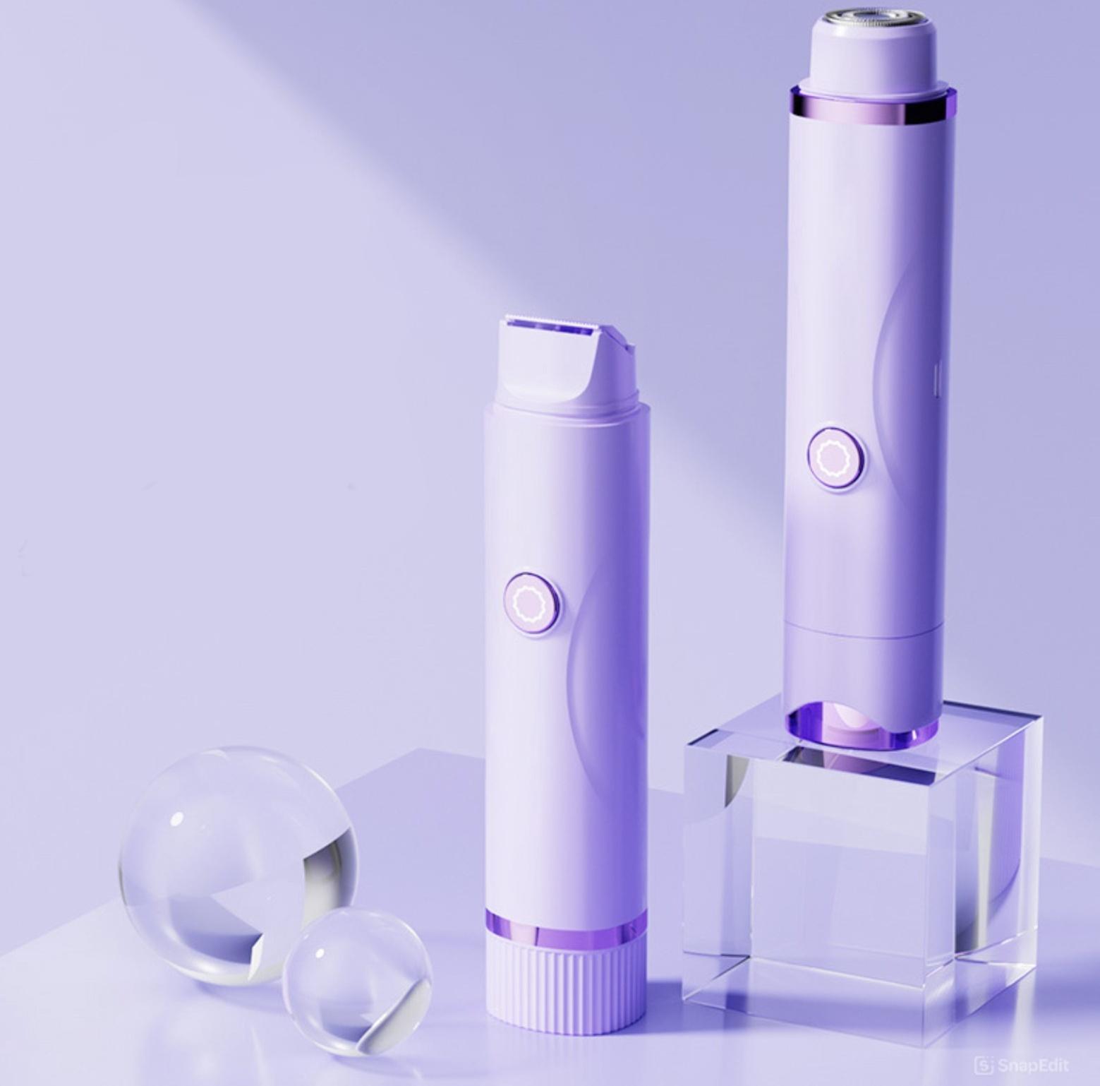 Триммер LTRI-26, женский, 2 насадки, от АКБ, сиреневый