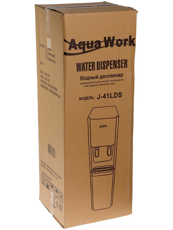 Кулер для воды AquaWork J-41LDS, 450 Вт, нагрев, охлаждение до 12º С, нижняя загрузка, серый