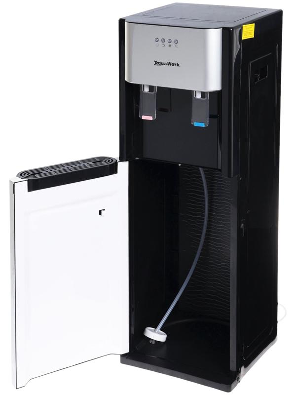 Кулер для воды AquaWork J-41LDS, 450 Вт, нагрев, охлаждение до 12º С, нижняя загрузка, серый