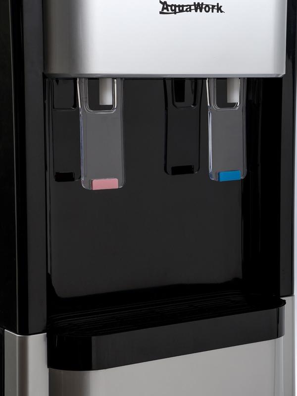 Кулер для воды AquaWork J-41LDS, 450 Вт, нагрев, охлаждение до 12º С, нижняя загрузка, серый