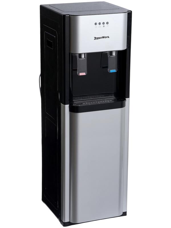 Кулер для воды AquaWork J-41LDS, 450 Вт, нагрев, охлаждение до 12º С, нижняя загрузка, серый