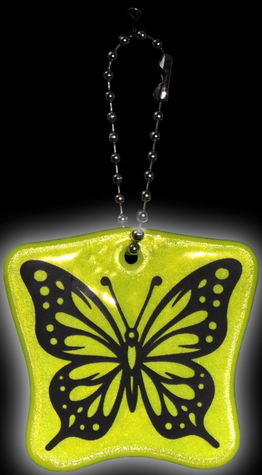 Светоотражающий элемент «Бабочка», двусторонний, 4.8×4.6 см, салатовый