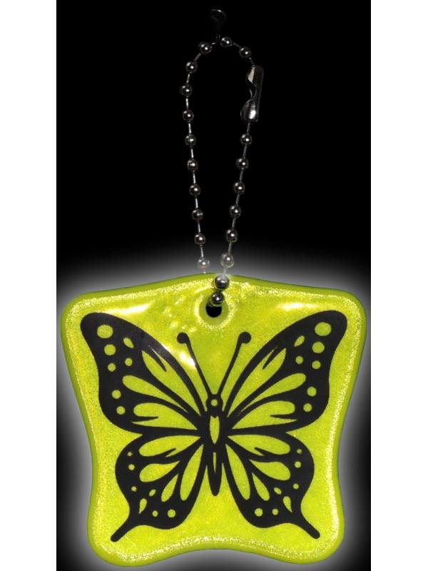 Светоотражающий элемент «Бабочка», двусторонний, 4.8×4.6 см, салатовый