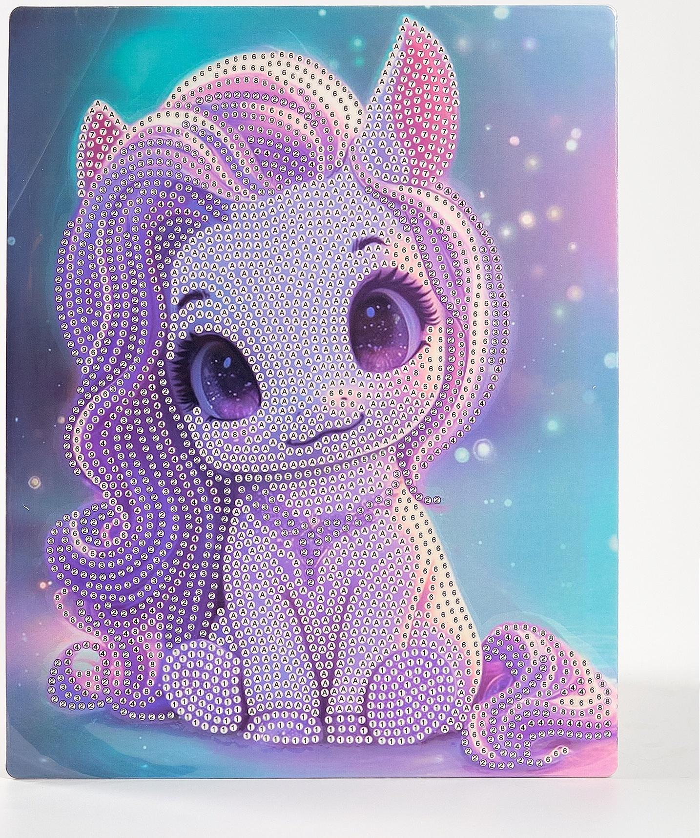 Алмазная вышивка с частичным заполнением «Лошадка» 20×25 см