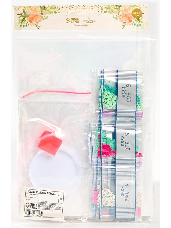 Алмазная вышивка с частичным заполнением «Снеговики» 15×21, холст