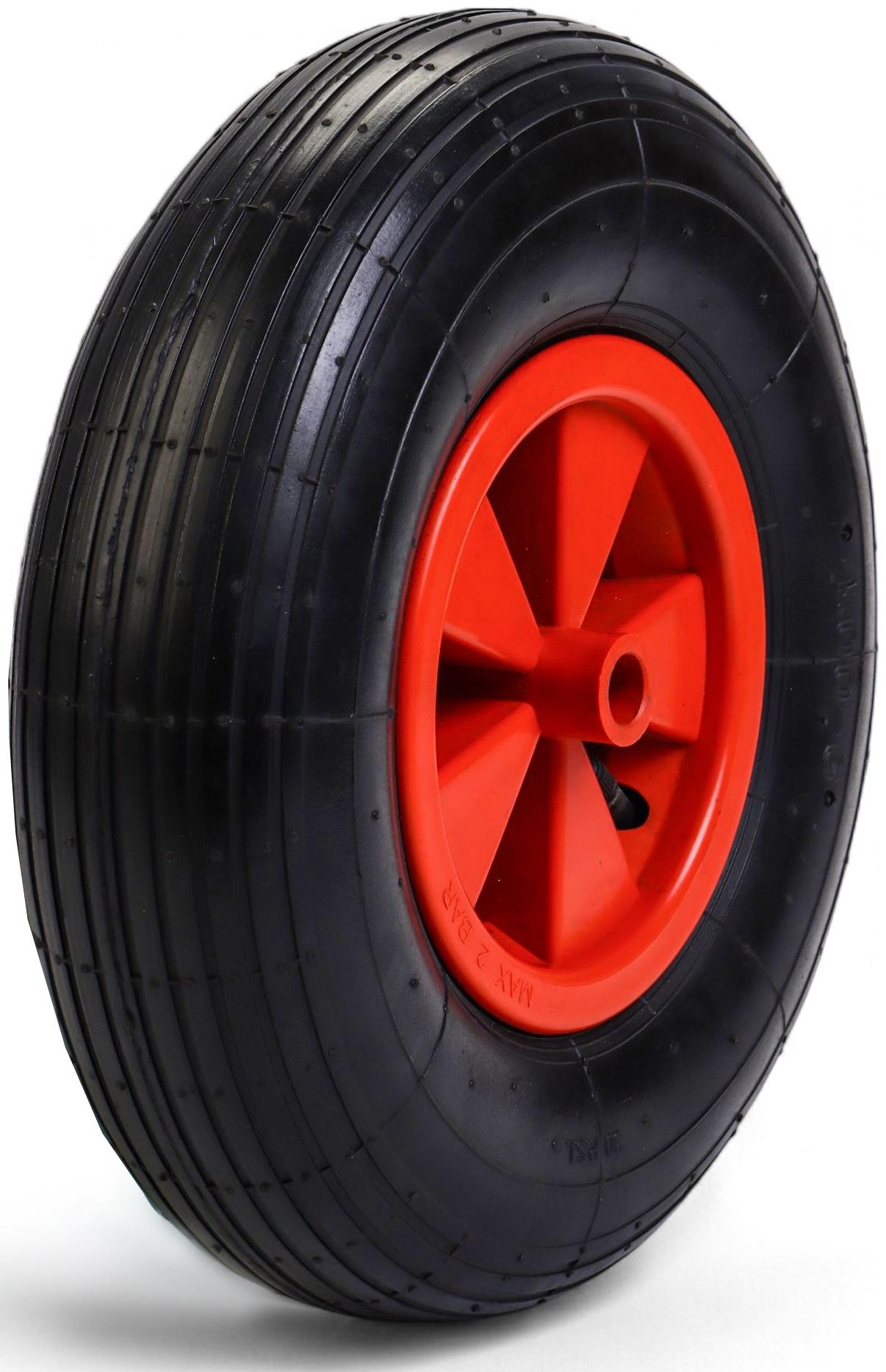 Колесо пневматическое, d=330 мм, ступица: диаметр 16 мм, длина 90 мм