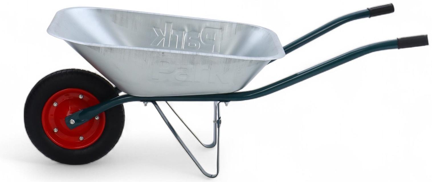 Тачка садовая, 1 пневмоколесо: груз/п 130 кг, объем 65 л, кузов 0.6 мм