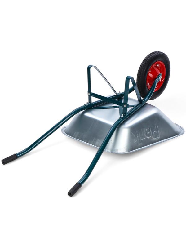 Тачка садовая, 1 пневмоколесо: груз/п 130 кг, объем 65 л, кузов 0.6 мм