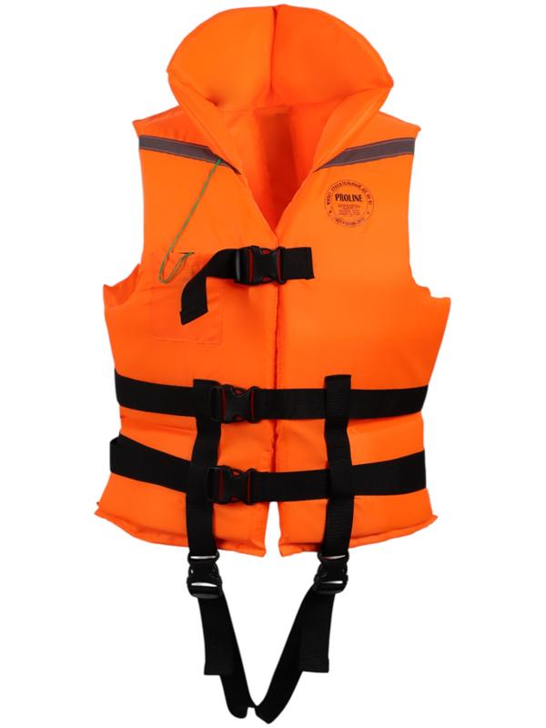 Спасательный жилет до 80 кг, 56 размер, взрослый, оранжевый