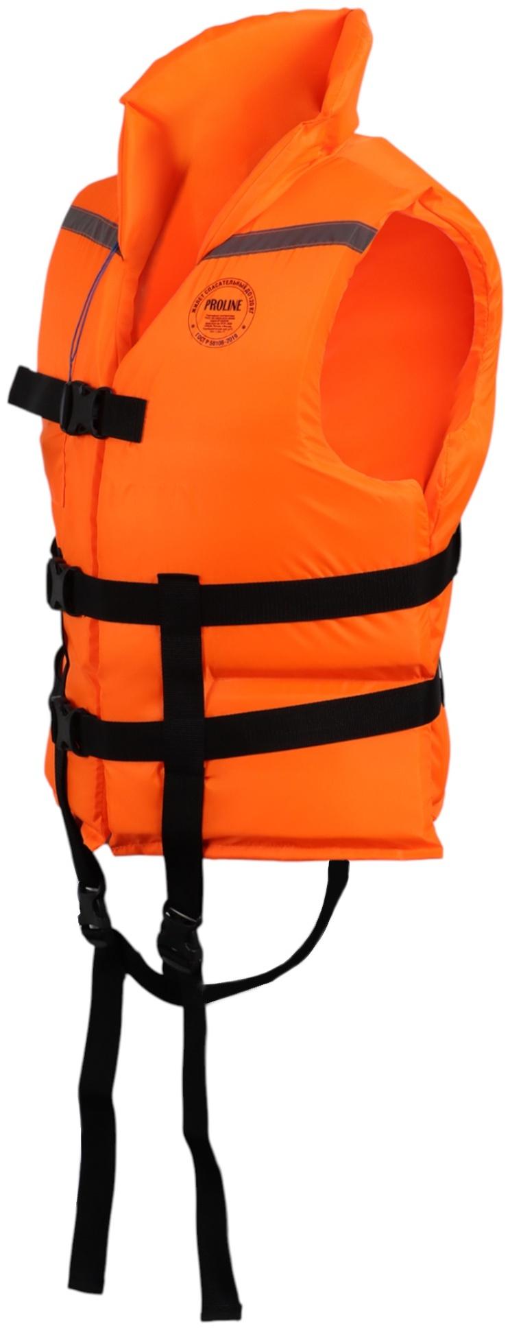 Спасательный жилет до 120 кг, 62 размер, взрослый, оранжевый