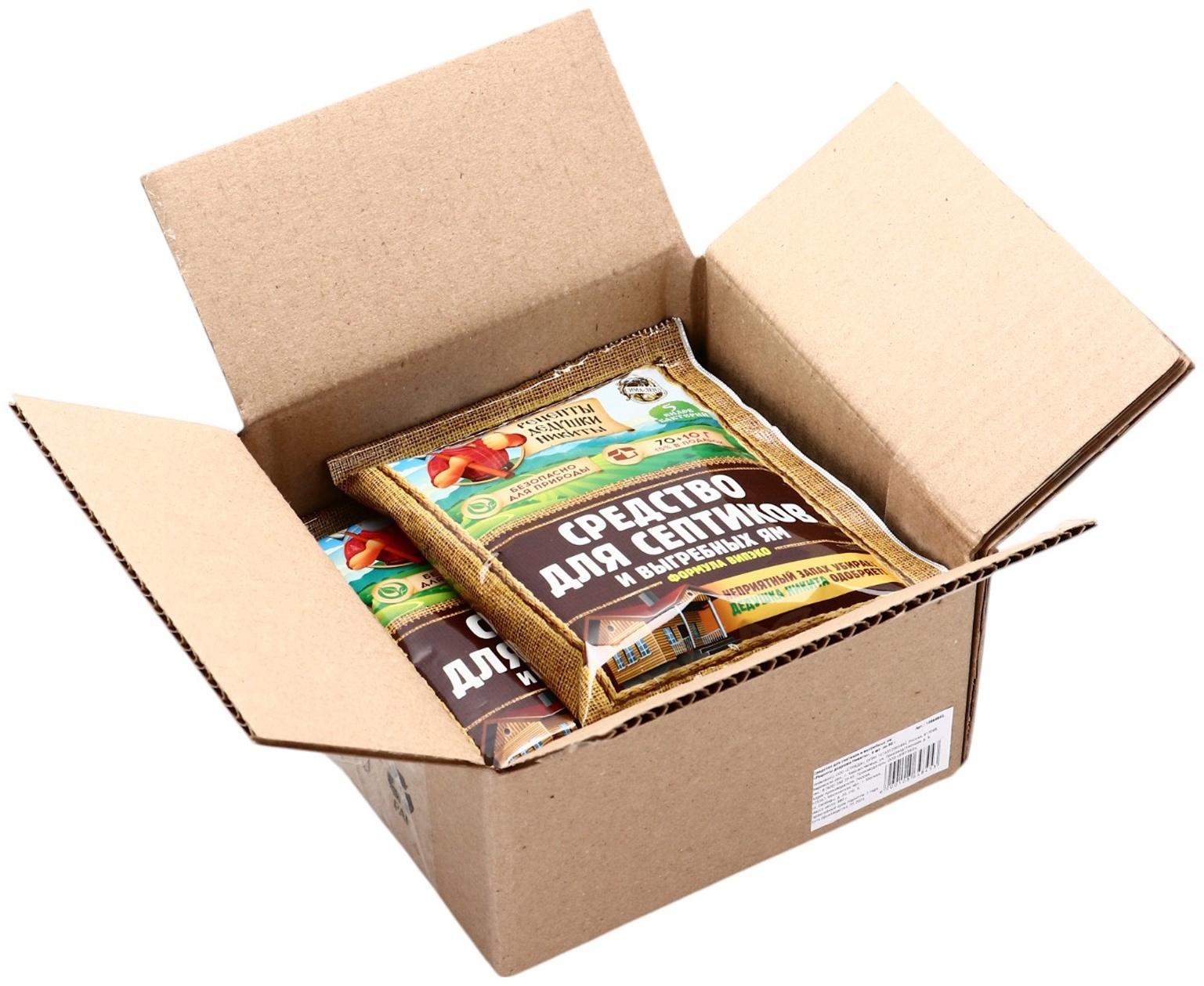 Набор Средство для септиков, выгребных ям «Рецепты Дедушки Никиты» 6 шт. по 80 г