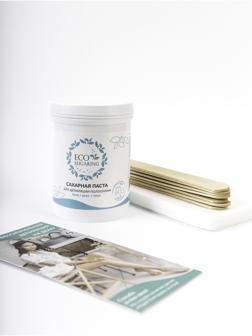 Набор для депиляции: Сахарная паста для ног, рук, лица 250 г, шпатели 5 шт., бандажные полоски 33 шт., подробная инструкция