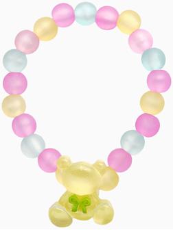 Браслет детский Выбражулька «Мишка», d=6 см. бусины, разноцветный