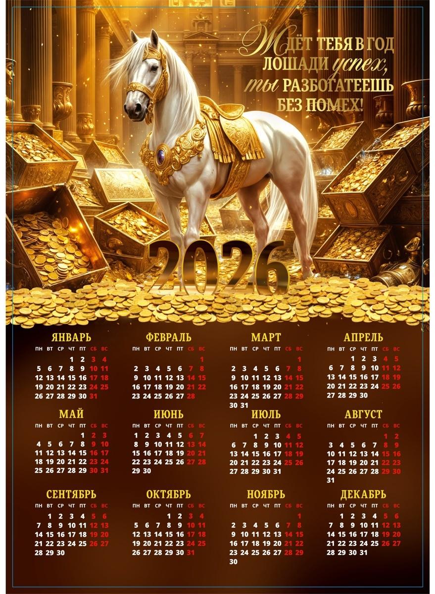 Календарь настенный 2026 «Ждёт успех», А3