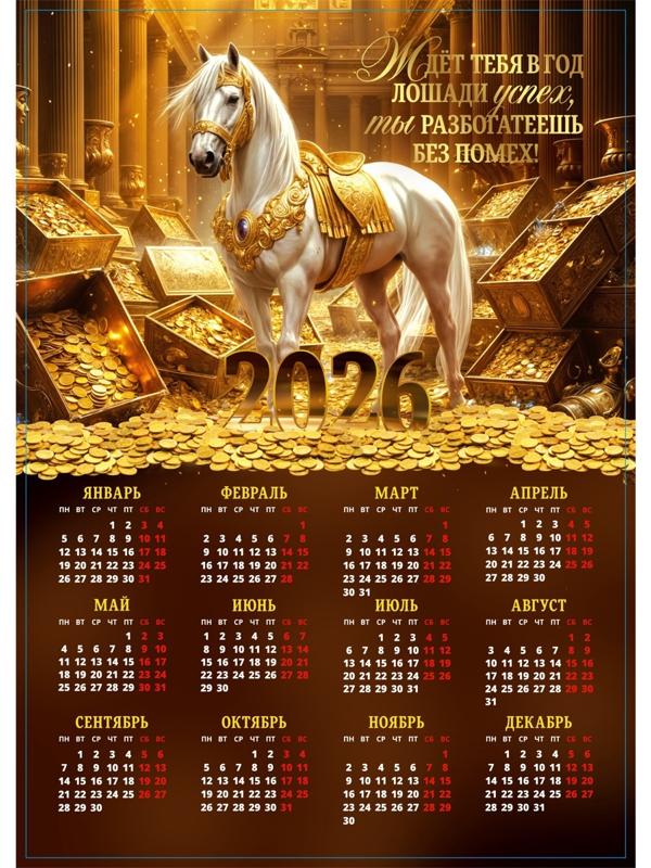 Календарь настенный 2026 «Ждёт успех», А3