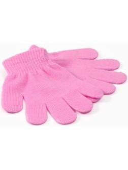 Перчатки детские MINAKU, однослойные, 14 см, розовые
