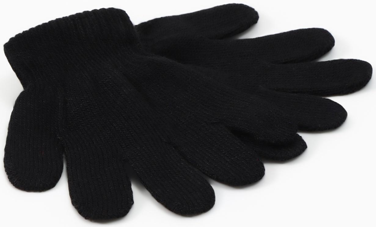 Перчатки детские MINAKU, однослойные, 14 см, чёрные