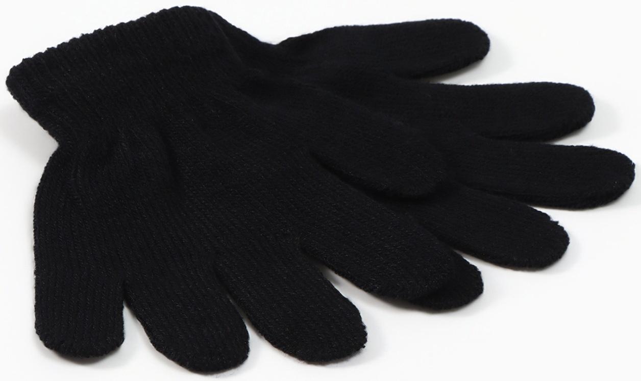 Перчатки детские MINAKU, однослойные, 14 см, чёрные