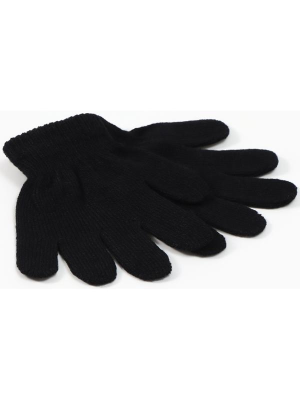 Перчатки детские MINAKU, однослойные, 14 см, чёрные
