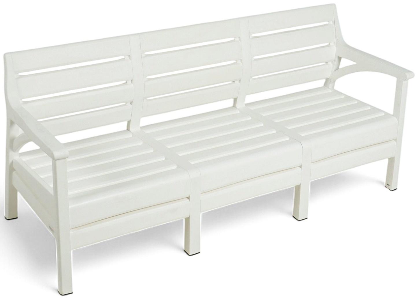 Набор садовой мебели «Евпатория»: 2 кресла 66×65×79 см, стол 79×55×38 см, диван 190×65×79 см, белый