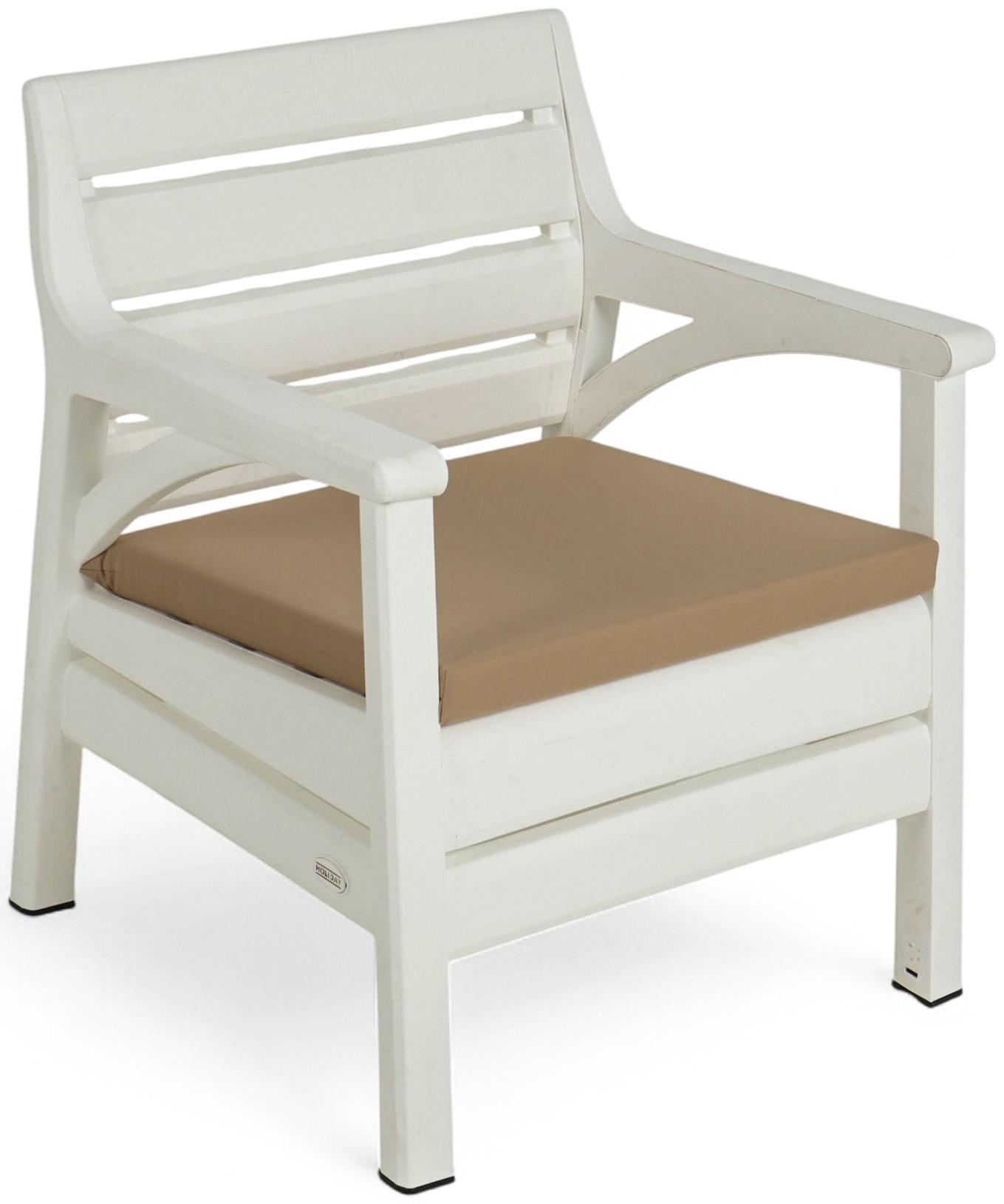 Набор садовой мебели «Евпатория»: 2 кресла 66×65×79 см, стол 79×55×38 см, диван 190×65×79 см, белый