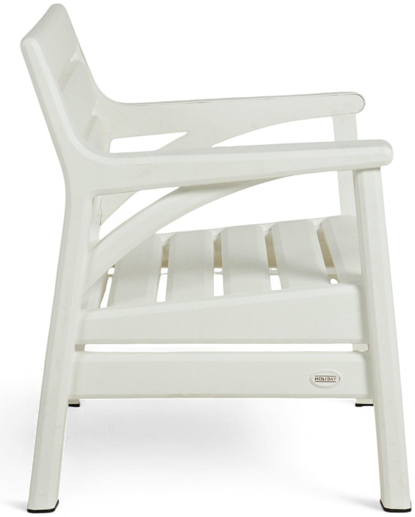 Набор садовой мебели «Евпатория»: 2 кресла 66×65×79 см, стол 79×55×38 см, диван 190×65×79 см, белый