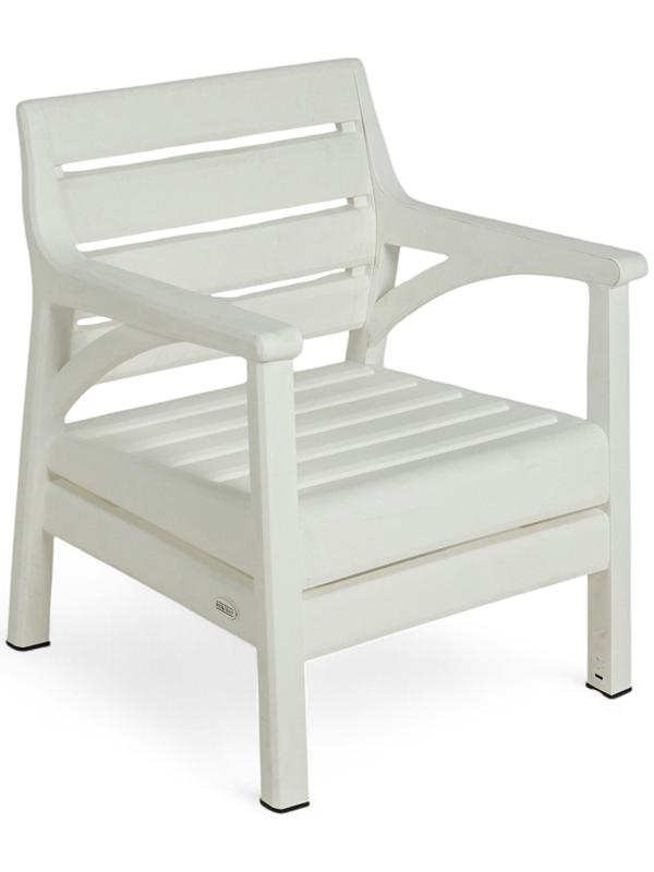 Набор садовой мебели «Евпатория»: 2 кресла 66×65×79 см, стол 79×55×38 см, диван 190×65×79 см, белый