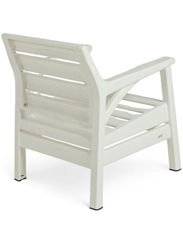 Набор садовой мебели «Евпатория»: 2 кресла 66×65×79 см, стол 79×55×38 см, диван 190×65×79 см, белый