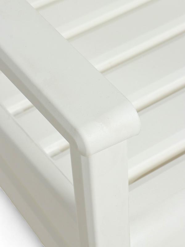 Набор садовой мебели «Евпатория»: 2 кресла 66×65×79 см, стол 79×55×38 см, диван 190×65×79 см, белый