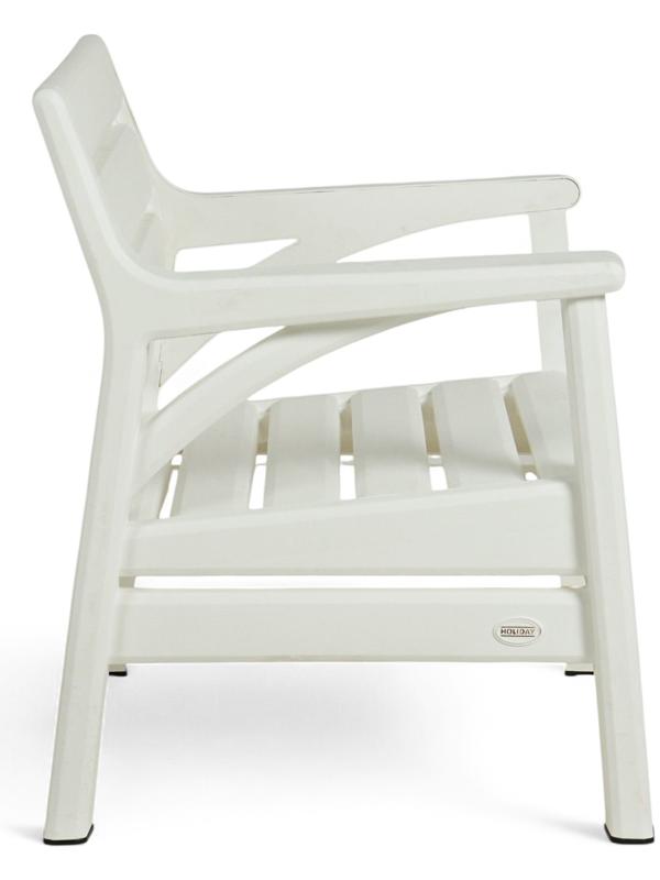 Набор садовой мебели «Евпатория»: 2 кресла 66×65×79 см, стол 79×55×38 см, диван 190×65×79 см, белый