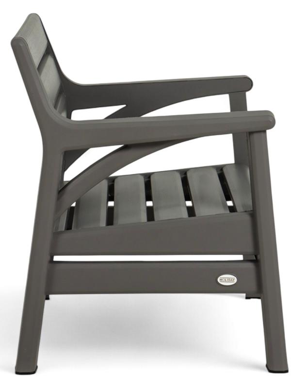 Набор садовой мебели «Евпатория»: 2 кресла 66×65×79 см, стол 79×55×38 см, диван 190×65×79 см, серый