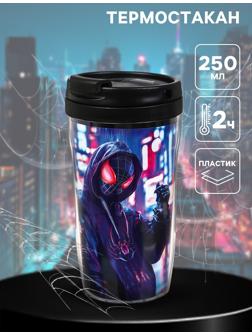 Термостакан детский со вставкой «Человек паук, город», 250 мл