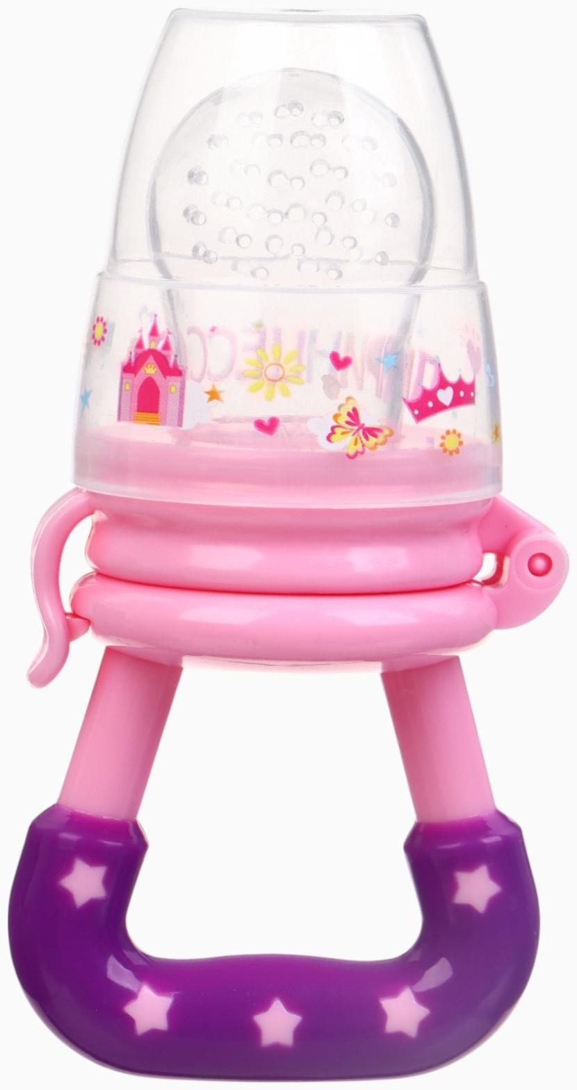 Ниблер для прикорма, с силиконовой сеточкой «Принцесса», розовый