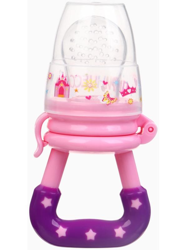 Ниблер для прикорма, с силиконовой сеточкой «Принцесса», розовый