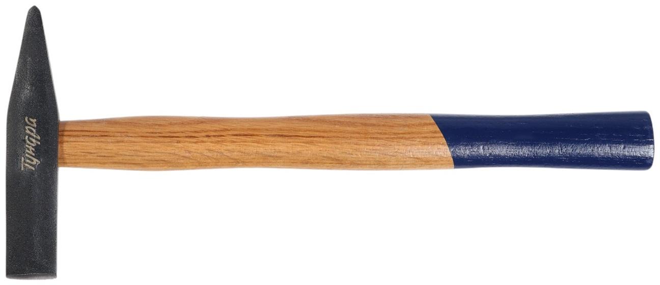 Молоток сварщика ТУНДРА, двухсторонний плоский боек, деревянная рукоятка из бука, 300 г