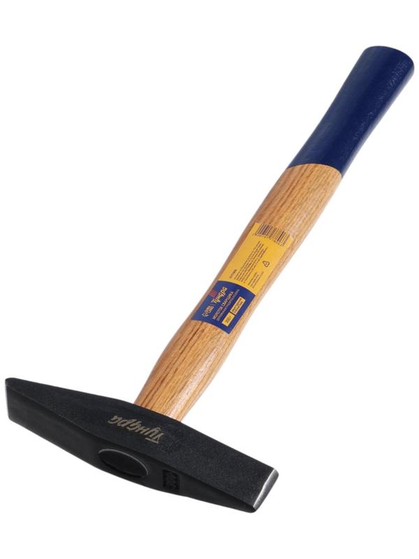 Молоток сварщика ТУНДРА, двухсторонний плоский боек, деревянная рукоятка из бука, 300 г