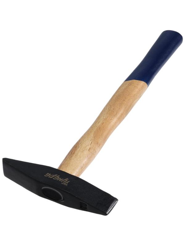 Молоток сварщика ТУНДРА, двухсторонний плоский боек, деревянная рукоятка из бука, 500 г