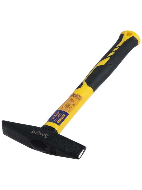 Молоток сварщика ТУНДРА, двухсторонний плоский боек, двухкомпонентная рукоятка, 300 г